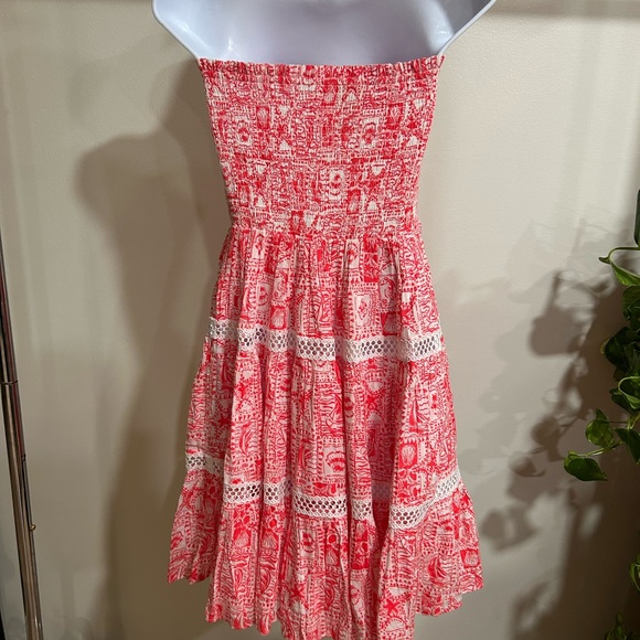 Lilly Pulitzer Strapless Pink Dress with Lace Accents - Picture 2 of 3
